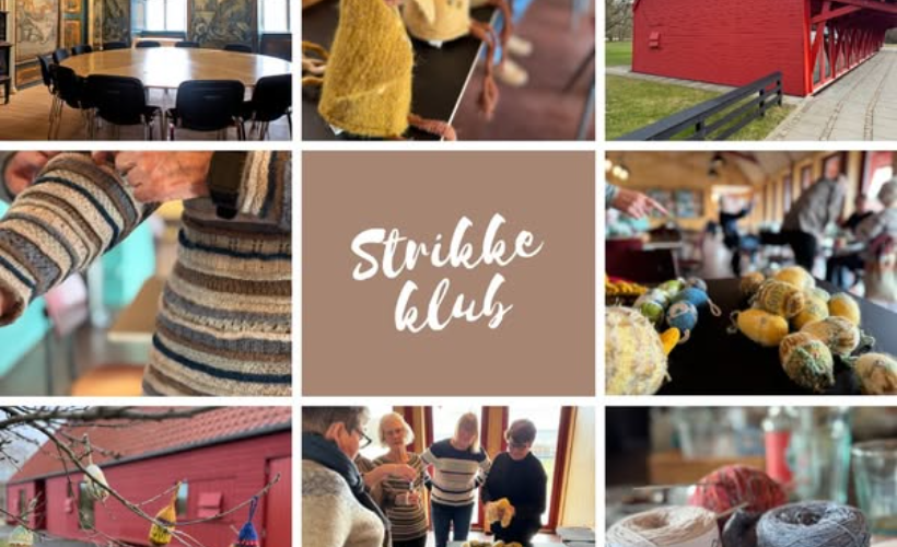 Strikkeklub i Café Gro Virskøl